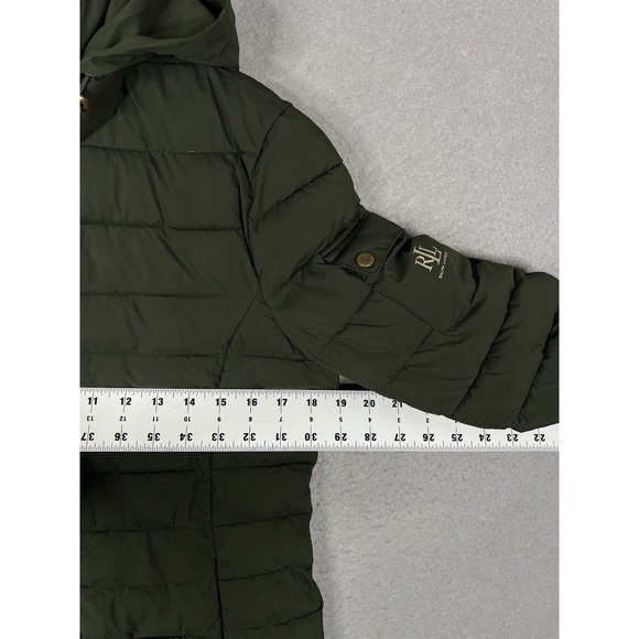 Lauren Ralph Lauren Stretch Patch Pkt Puffer Jacket Sz S MSRP $200 color Green - Picture 5 of 10